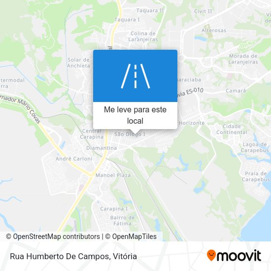 Rua Humberto De Campos mapa