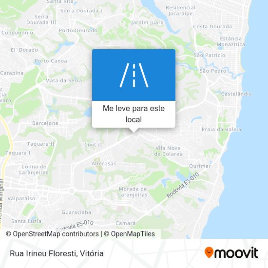 Rua Irineu Floresti mapa