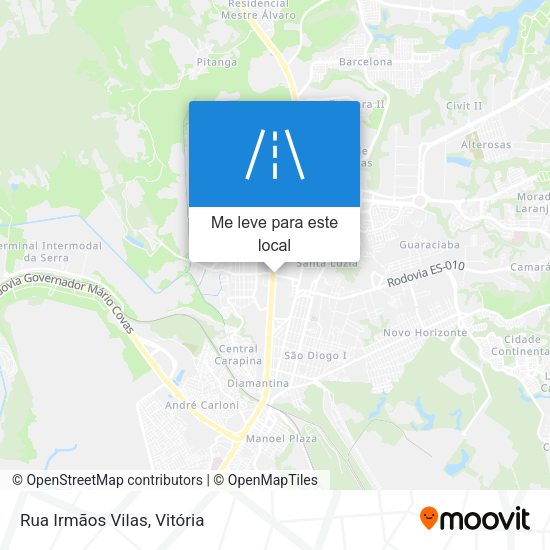Rua Irmãos Vilas mapa