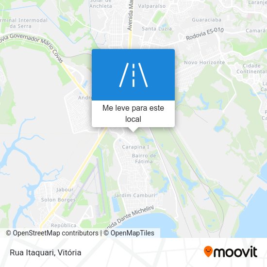 Rua Itaquari mapa