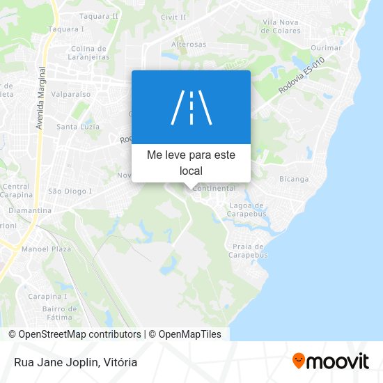 Rua Jane Joplin mapa