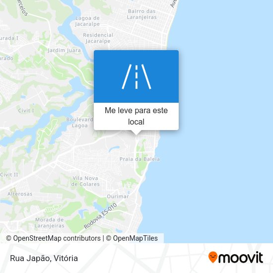 Rua Japão mapa