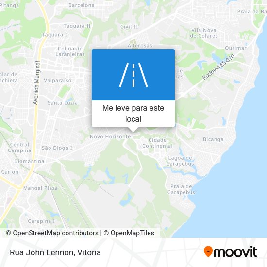 Rua John Lennon mapa