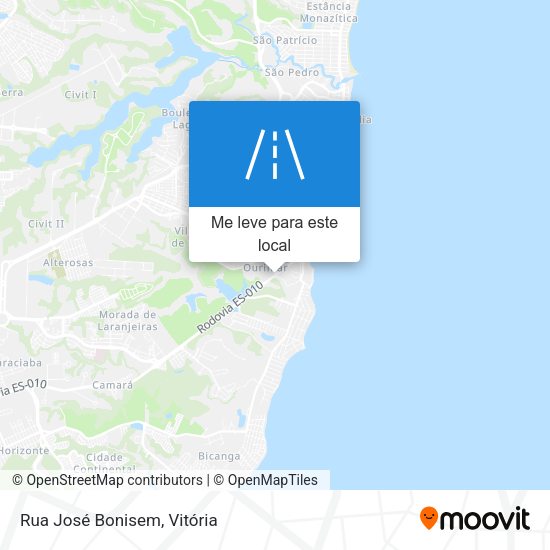 Rua José Bonisem mapa
