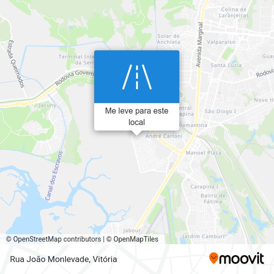Rua João Monlevade mapa