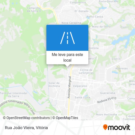 Rua João Vieira mapa