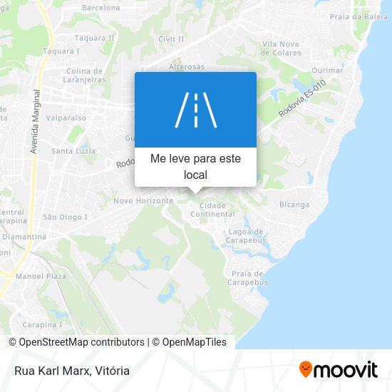 Rua Karl Marx mapa