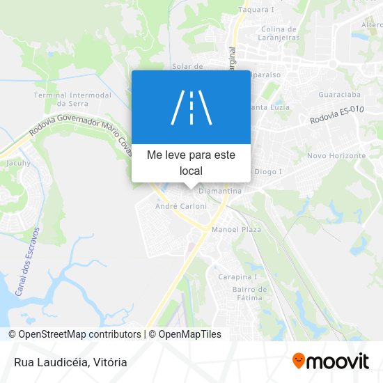 Rua Laudicéia mapa