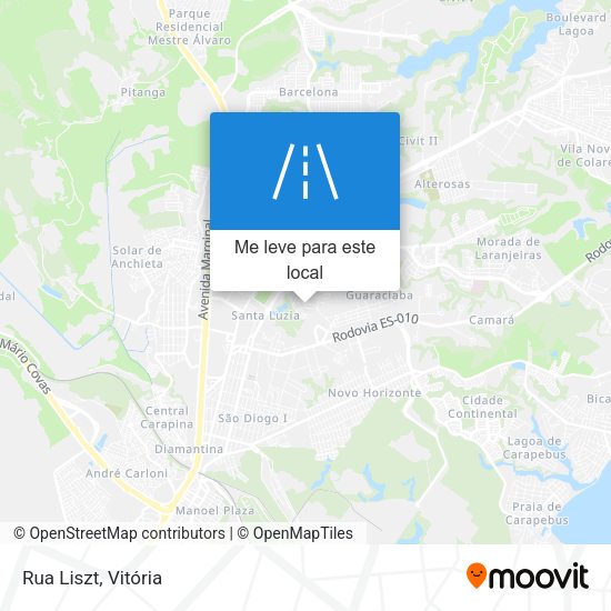 Rua Liszt mapa