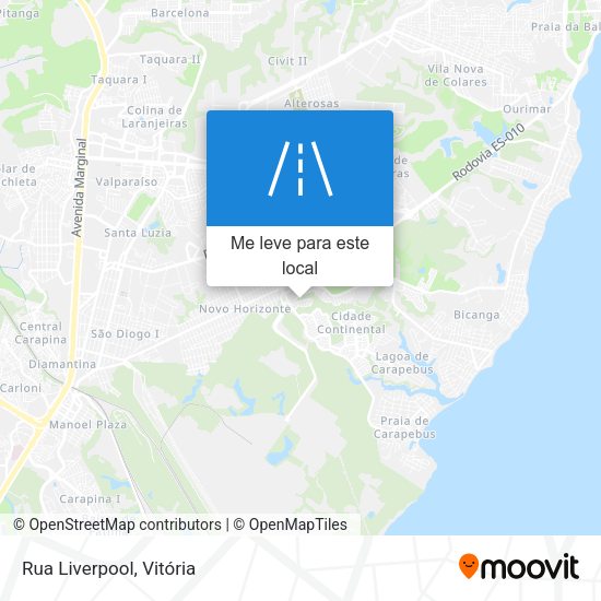 Rua Liverpool mapa