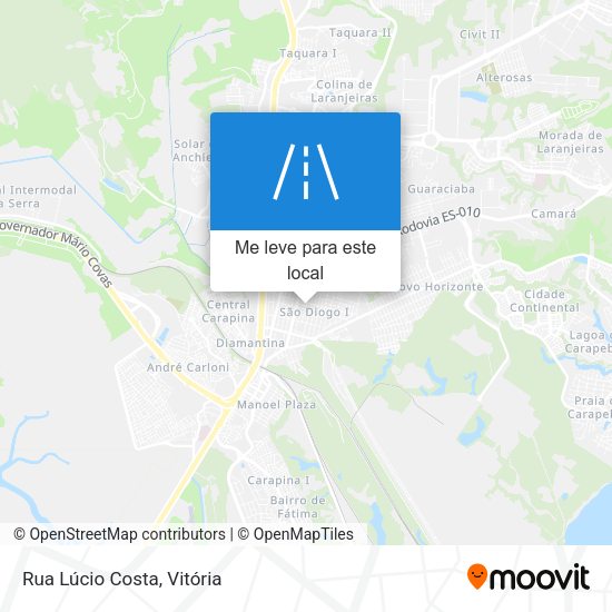 Rua Lúcio Costa mapa