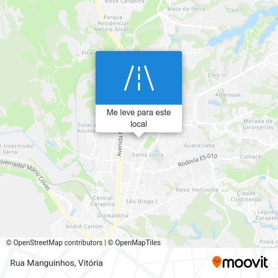 Rua Manguinhos mapa