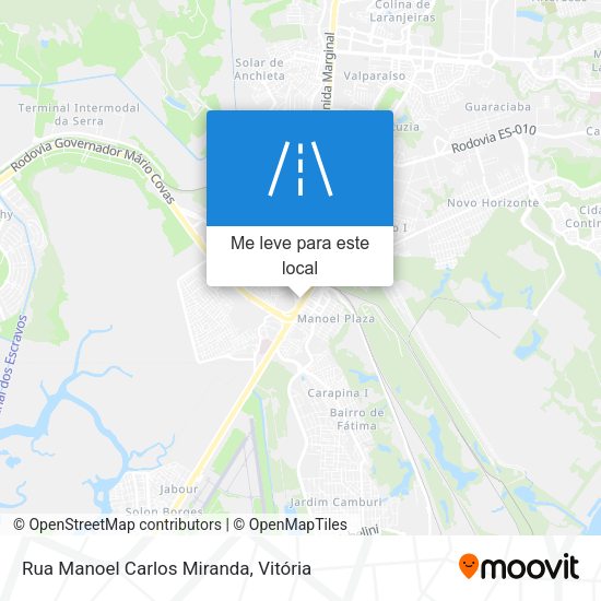 Rua Manoel Carlos Miranda mapa