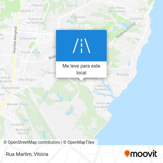 Rua Marlim mapa