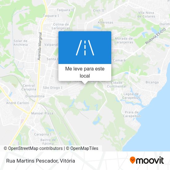 Rua Martins Pescador mapa