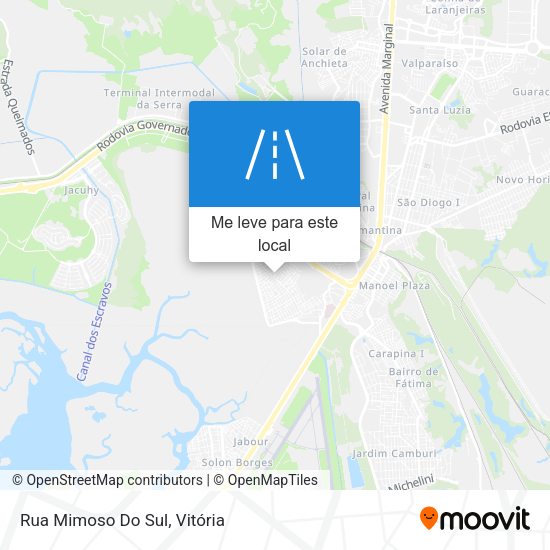Rua Mimoso Do Sul mapa
