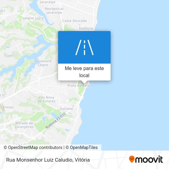 Rua Monsenhor Luiz Caludio mapa
