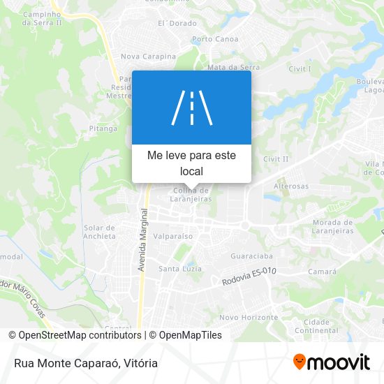 Rua Monte Caparaó mapa