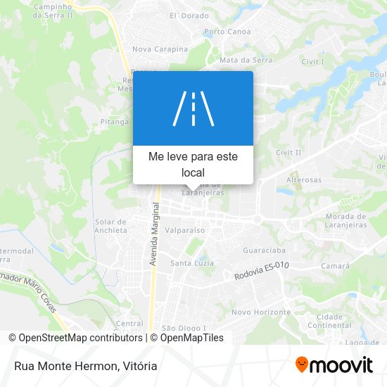 Rua Monte Hermon mapa