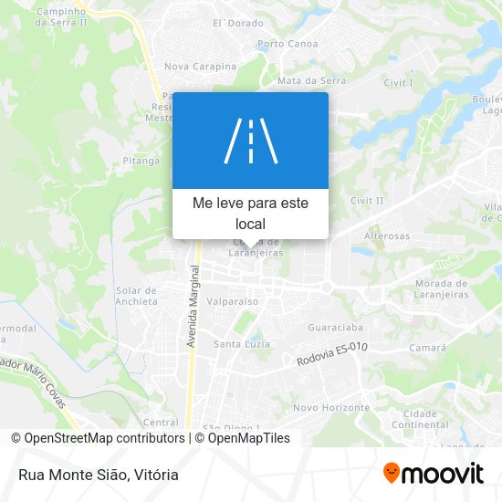 Rua Monte Sião mapa