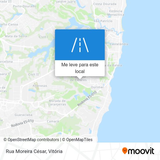 Rua Moreira César mapa