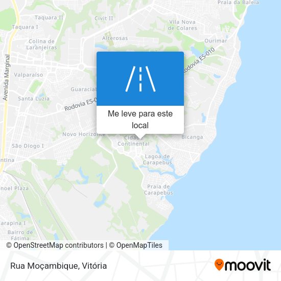 Rua Moçambique mapa