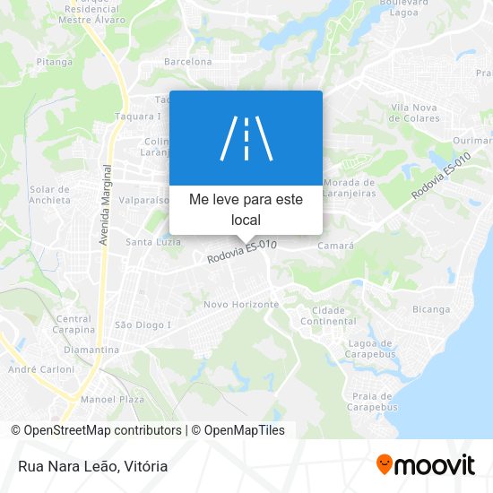 Rua Nara Leão mapa