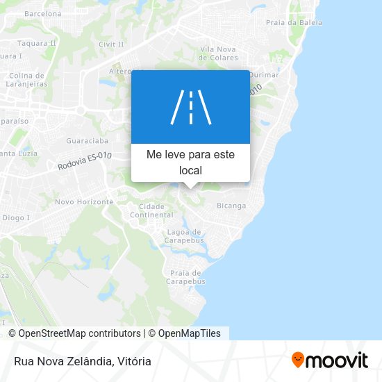 Rua Nova Zelândia mapa