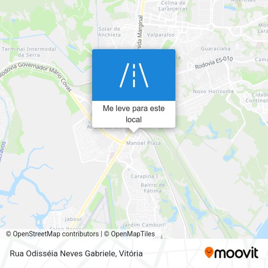 Rua Odisséia Neves Gabriele mapa