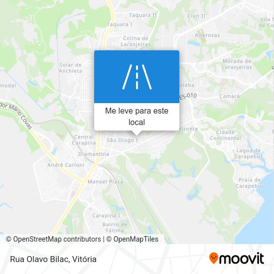 Rua Olavo Bilac mapa