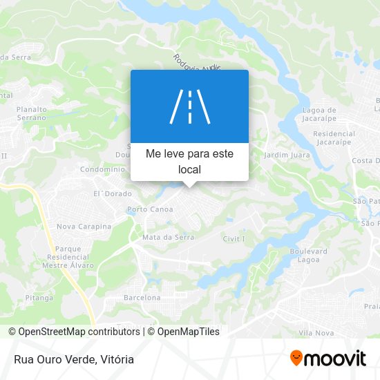 Rua Ouro Verde mapa