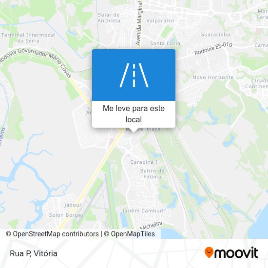 Rua P mapa