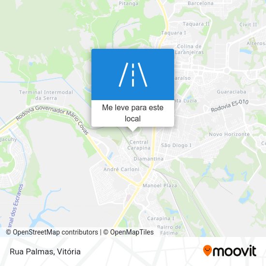 Rua Palmas mapa