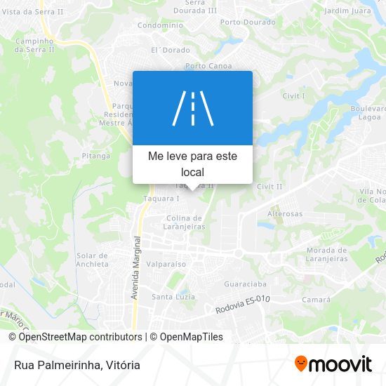 Rua Palmeirinha mapa