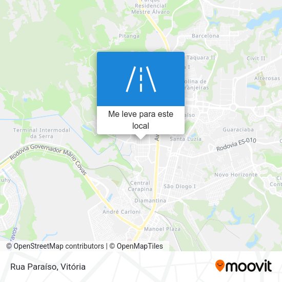 Rua Paraíso mapa