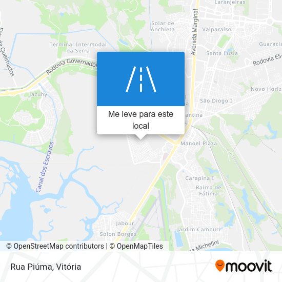 Rua Piúma mapa