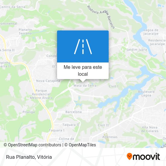 Rua Planalto mapa