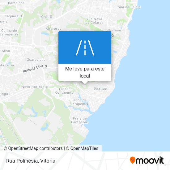 Rua Polinésia mapa