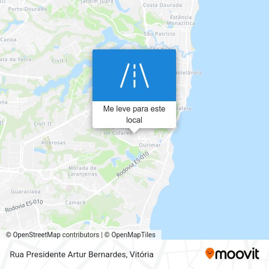 Rua Presidente Artur Bernardes mapa