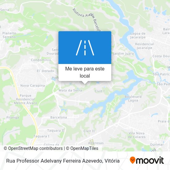 Rua Professor Adelvany Ferreira Azevedo mapa