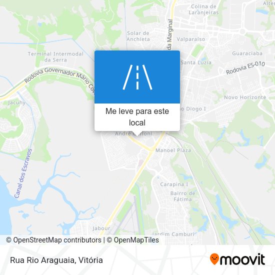 Rua Rio Araguaia mapa