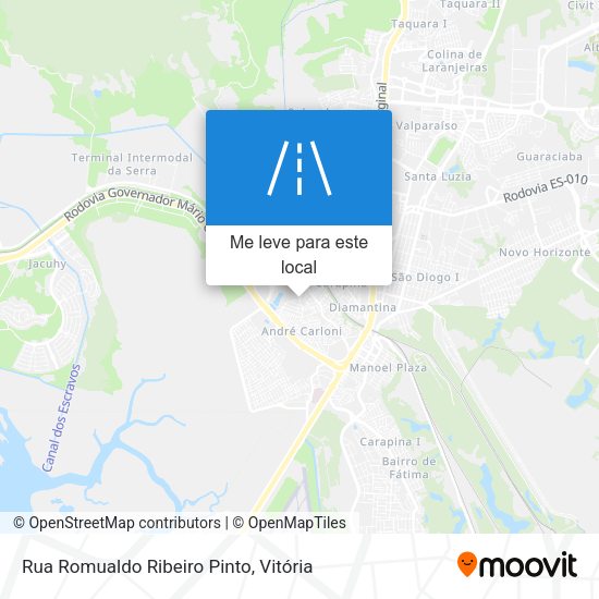 Rua Romualdo Ribeiro Pinto mapa
