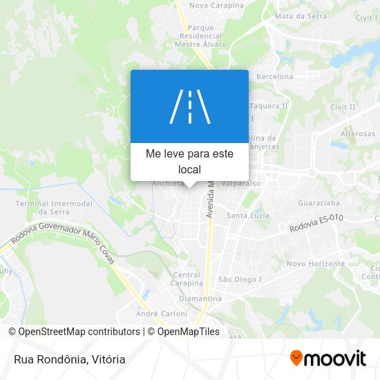 Rua Rondônia mapa