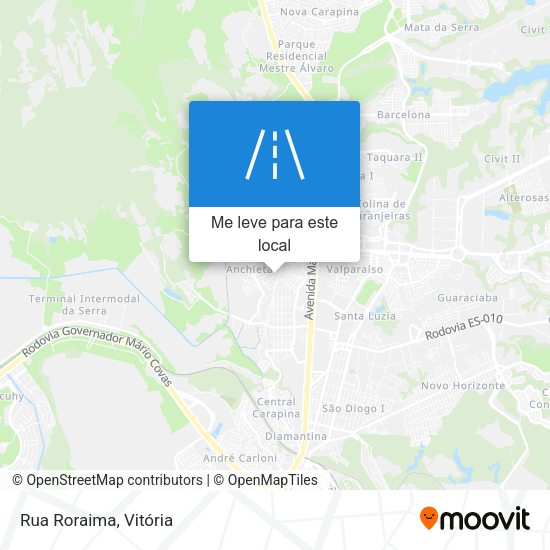 Rua Roraima mapa