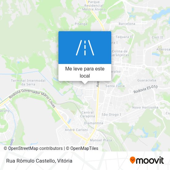 Rua Rômulo Castello mapa