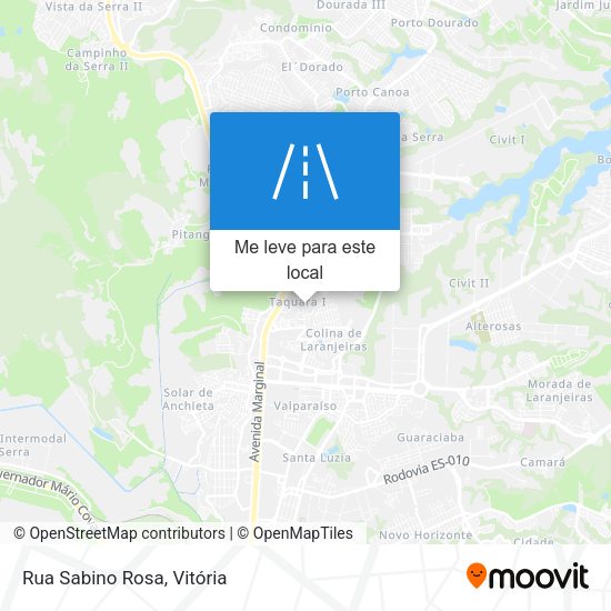 Rua Sabino Rosa mapa