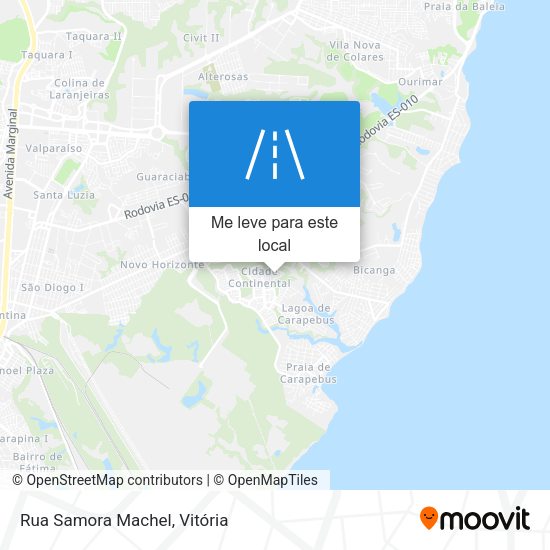 Rua Samora Machel mapa