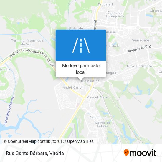 Rua Santa Bárbara mapa
