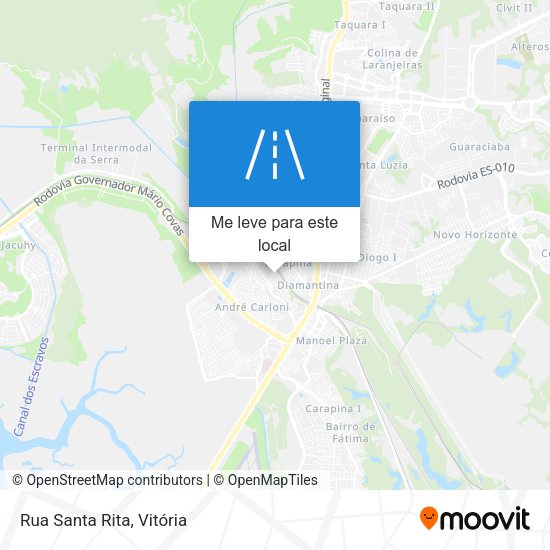 Rua Santa Rita mapa