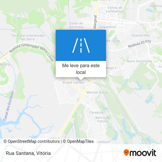 Rua Santana mapa